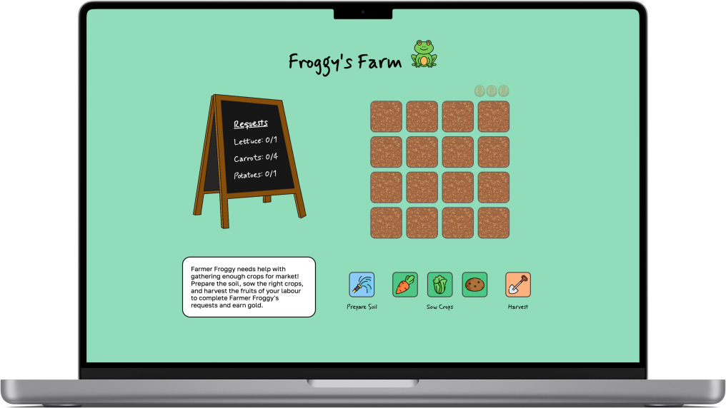 Project website rendered onto device